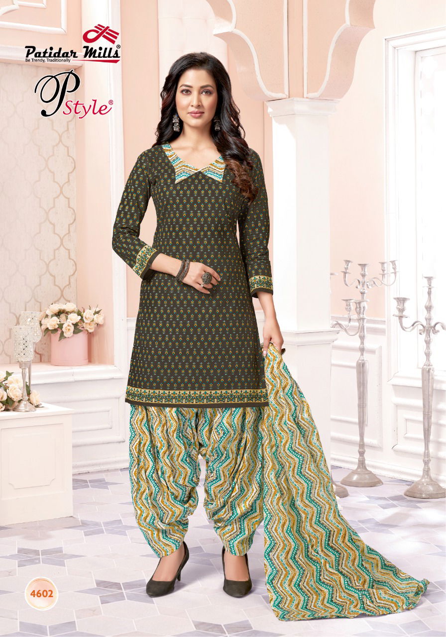 Patidar P Style 46 Cotton Casual Daily Wear Printed Dress Material Collection
